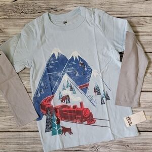 Tea Collection Long-Sleeve Top The Polar Express Size 8 NWT